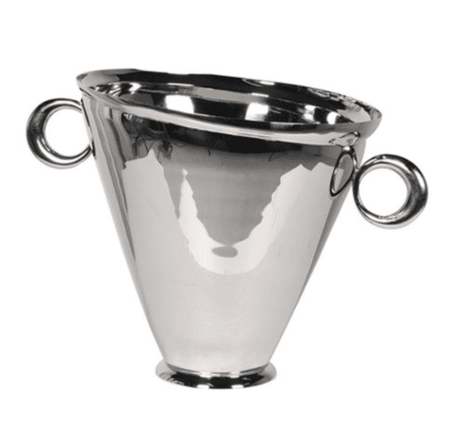 Silver mirrored handled wine cooler