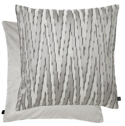 Silver ZigZag Textured Cushion