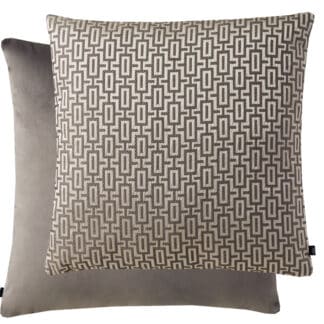 Geometric Taupe Cushion