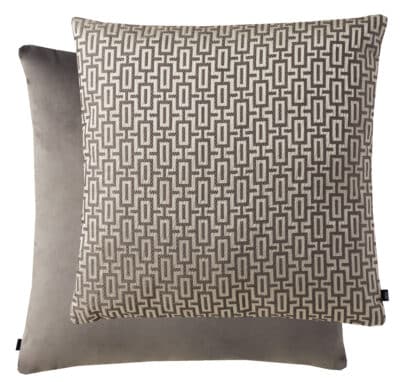 Geometric Taupe Cushion