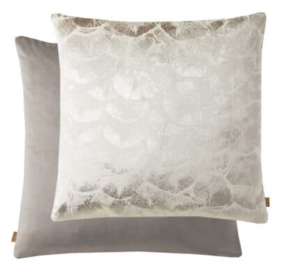 Ivory cushion with textured fabric