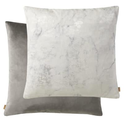 White marble effect cushion