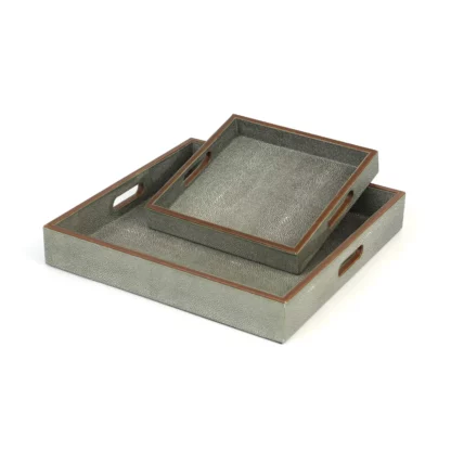 Faux shagreen Trays