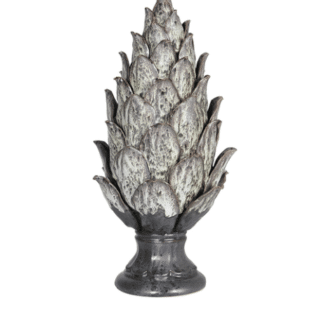 Tall Rustic Grey Ceramic Artichoke