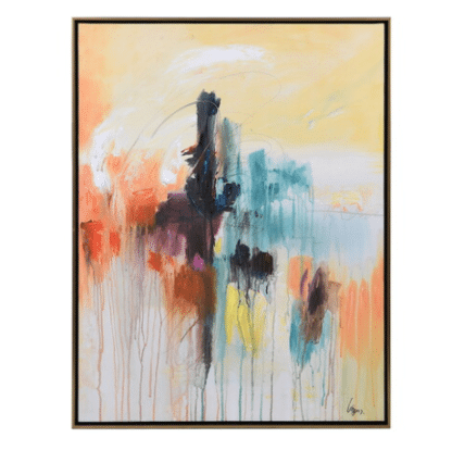 Colourful Abstract Hand Painted Art on Canvas