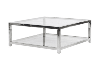 Silver & Chrome Coffee Table.