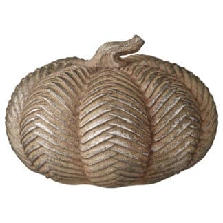 Decorative Golden Textured Round Pumpkin