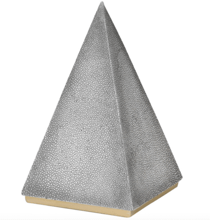 Faux shagreen pyramid