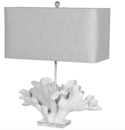 Grey & white coral lamp