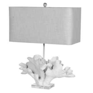 Grey & white coral lamp