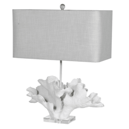 Grey & white coral lamp