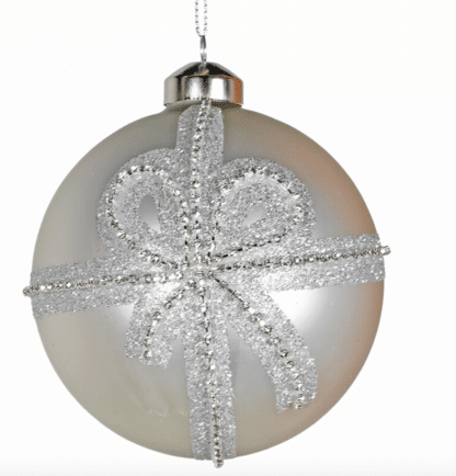 Silver Bow Bauble