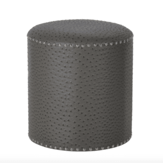 Dark Grey Round Studded Stool