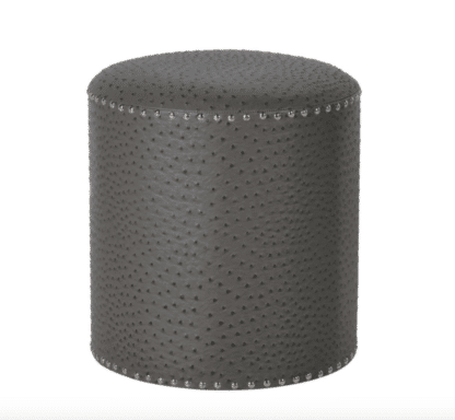 Dark Grey Round Studded Stool