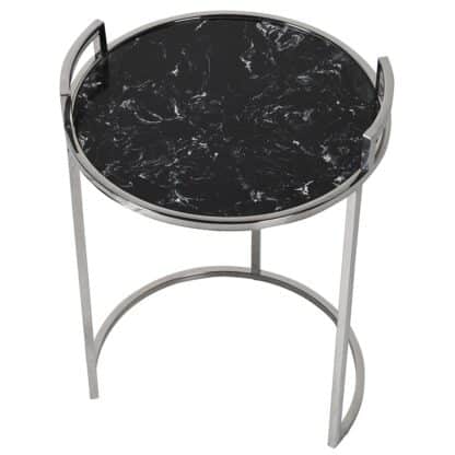 Alexi Marble Composite Side Tables - Set of Two