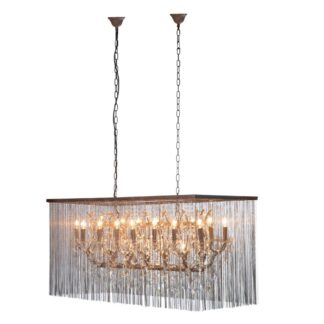 Silver Crystal Chandelier