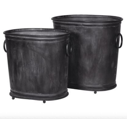 Black bucket Planter