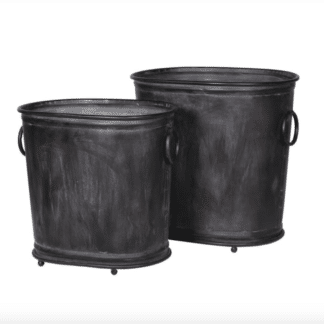 Black bucket Planter