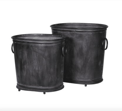 Black bucket Planter