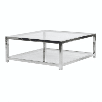 Chrome and Glass Coffee Table