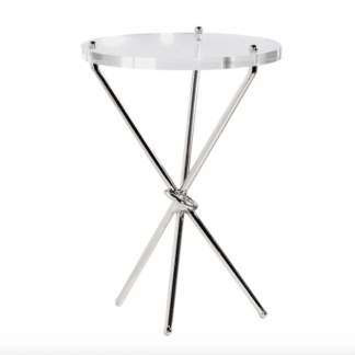 Knot and Perspex Top Side Table