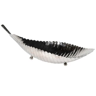 Silver Banana Leaf Plate