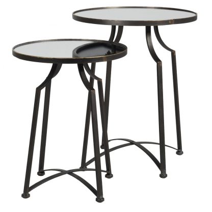 Modern Mirrored side tables