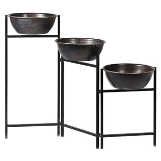 Black bowl Folding Plant stand