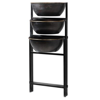 Black folding plant stand