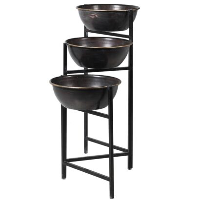 Black bowl Folding Plant stand