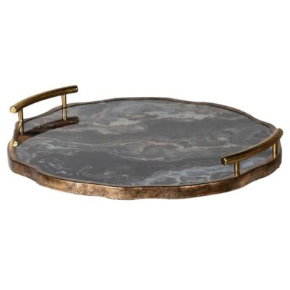 Marble effect tray