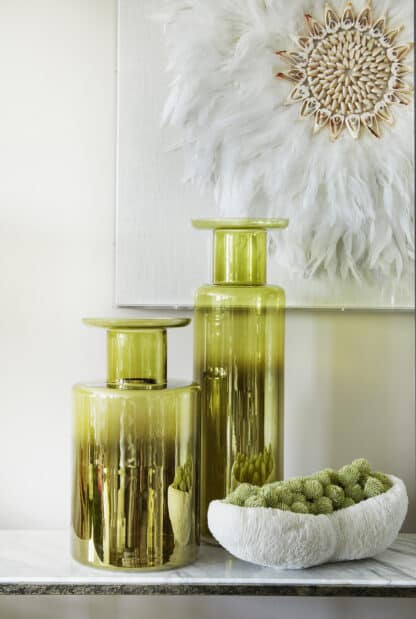 Tall Green Olivia Bottle Vase