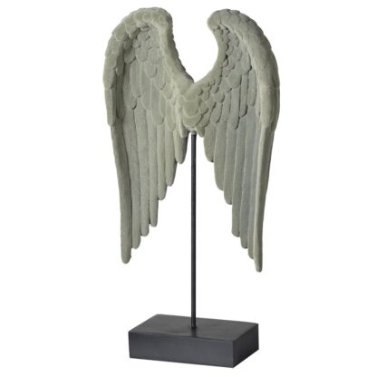 Olive Flocked Angel wings