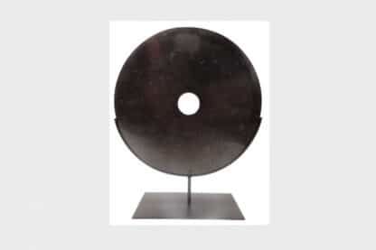 Black Marble Disc on Stand