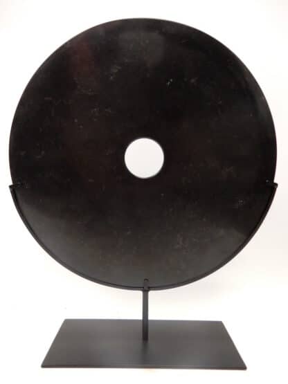Small Black Marble Disc on stand
