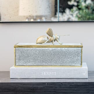 Silver and gold Bumble Bee Box