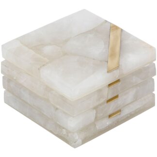 White Quartz Set of Coasters