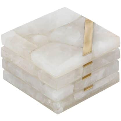 White Quartz Set of Coasters