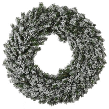 Luxurious Pine Cone wreath with snow