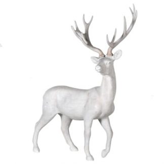 white decorative prancer Deer ornament
