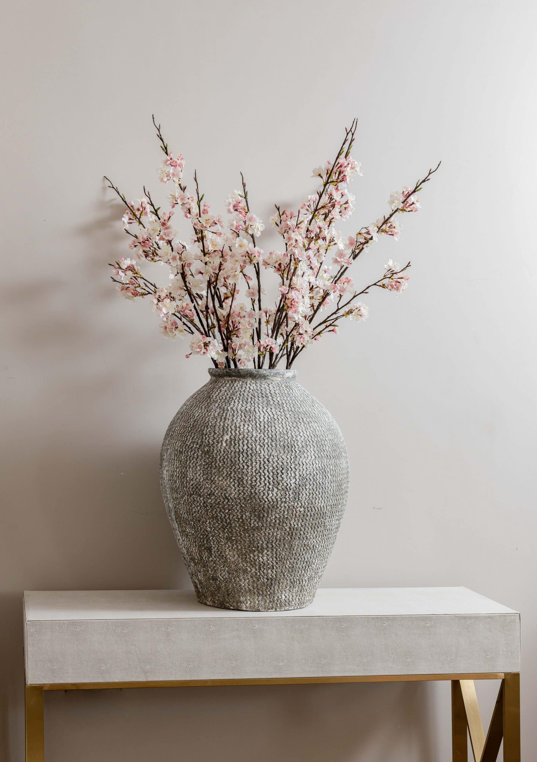 Fawn Woven Stone Effect vase