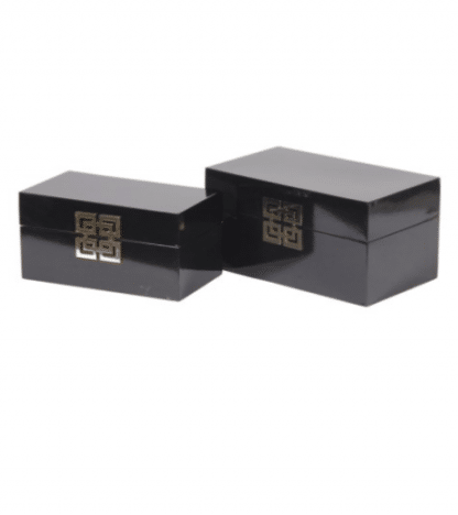 Decorative Black Boxes – Set of 2