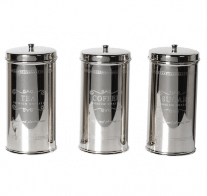 Tea, Coffee & Sugar Canisters, set of 3