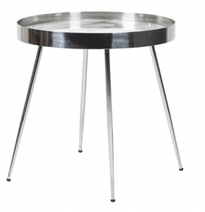Contemporary Side Table With A White Marble Effect