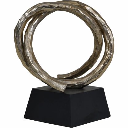 Contemporary Gold Entwined Sculpture