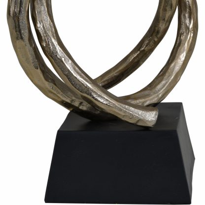 Contemporary Gold Entwined Sculpture