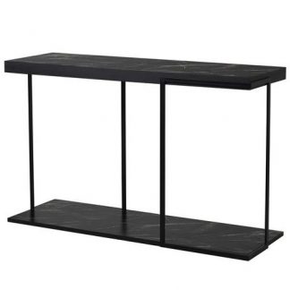 black marble effect console table