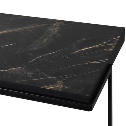 black marble effect console table