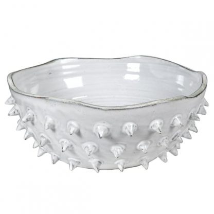 White and Grey Spiked Decorative Bowl