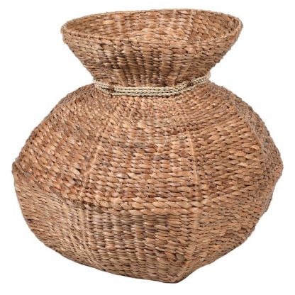 wicker basket vase planter